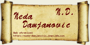 Neda Damjanović vizit kartica